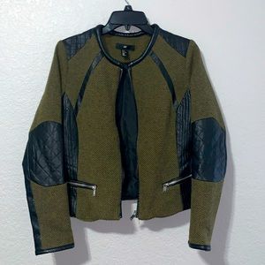 H&M jacket with leather detailing